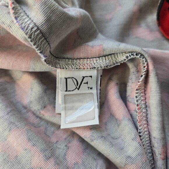 Diane von Furstenberg Julian Wrap Dress Sz 6 Floral Silk Formal Cocktail V Neck - Picture 11 of 13